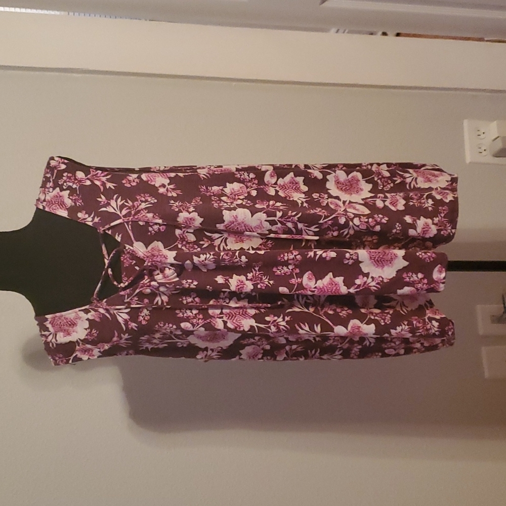 Purple Floral Tank Top
